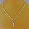 Silver, pearl and Plume dagger necklace